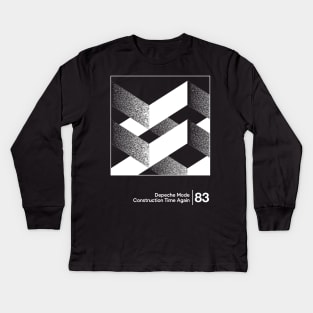 Construction Time Again - Minimal Style Graphic Artwork Kids Long Sleeve T-Shirt